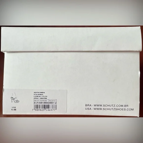 BNWT! SCHUTZ, AGATHA SANDAL, BRIGHT TANGERINE LEATHER 😻🧡🍊 - Picture 15 of 16